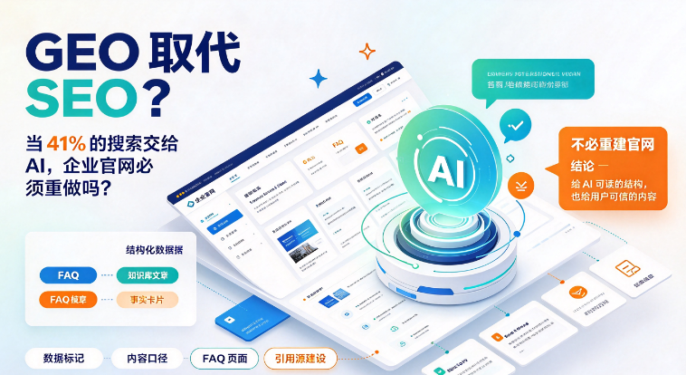 GEO 取代 SEO？当 41% 的搜索交给 AI，企业官网必须重做吗？